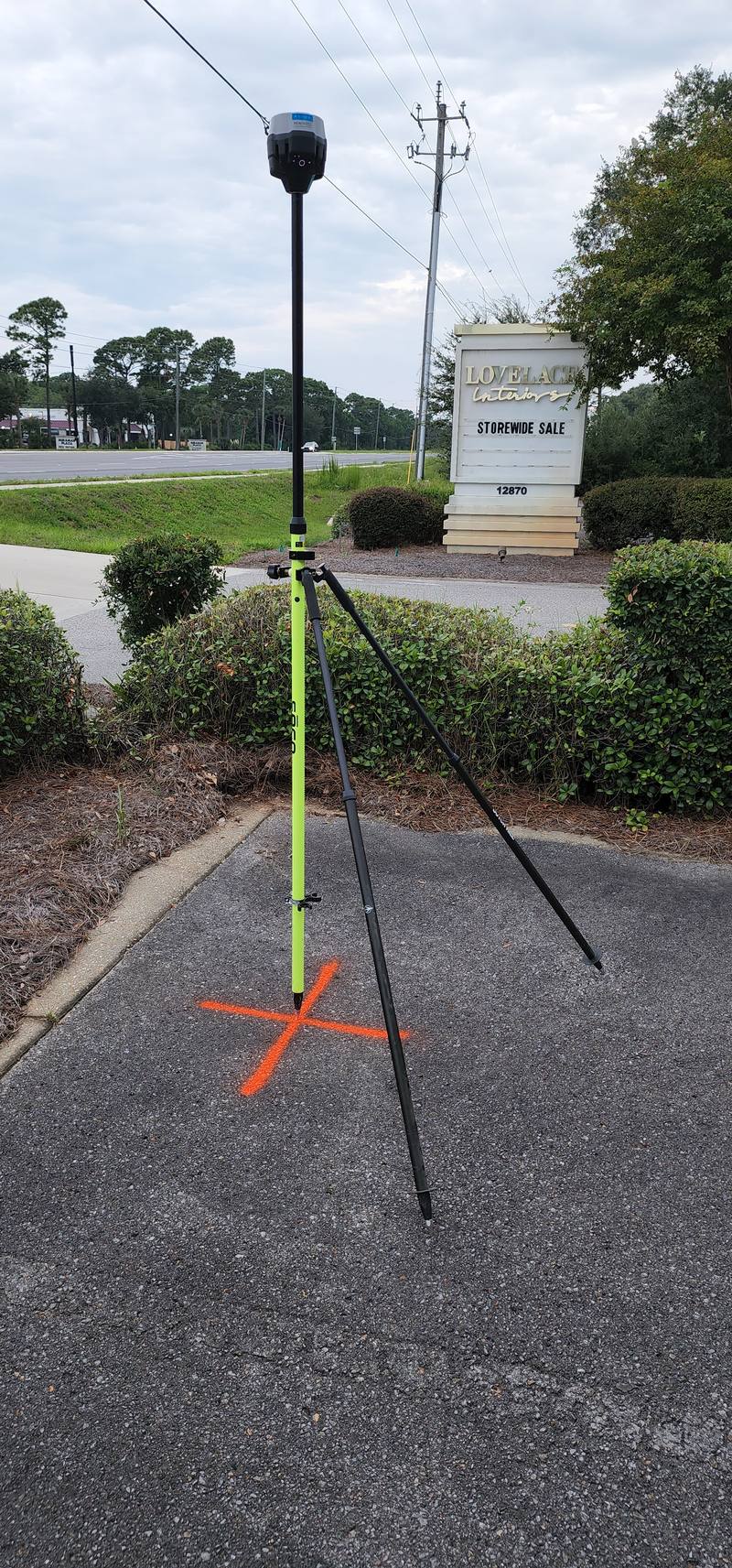 Survey ground control target set on a project site