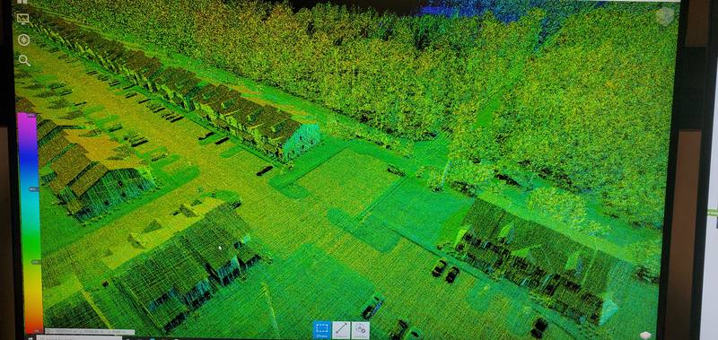 Terrestrial and aerial LiDAR data under review during processing